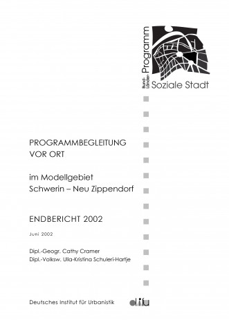 Cover: Programmbegleitung vor Ort im Modellgebiet Schwerin - Neu Zippendorf