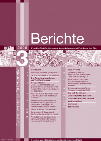 Cover: Difu-Berichte 3/2006