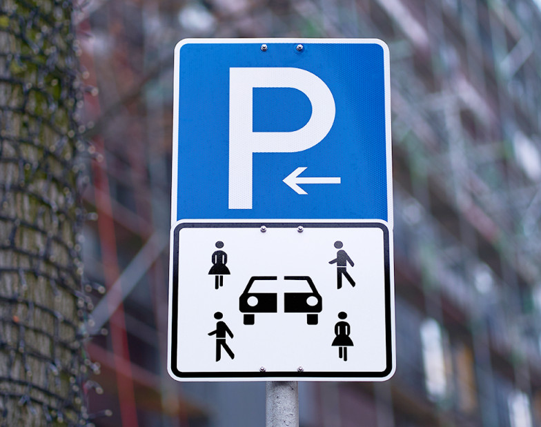 Parkplatzschild für Carsharing