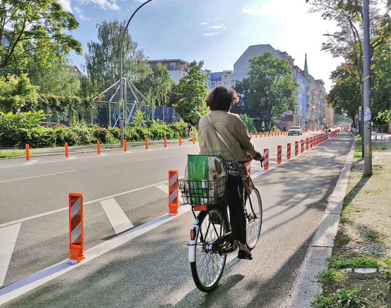 Fahrradweg auf Fahrbahn