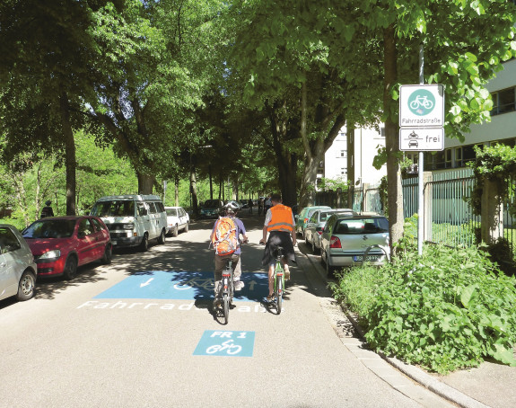 Foto: Fahrradstrasse in Freiburg