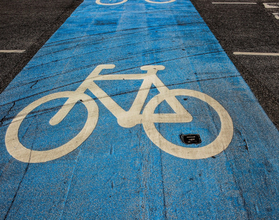 Foto: Ansicht auf Fahrradweg