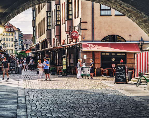 Foto: Blick in Altstadt, Fußgängerzone 