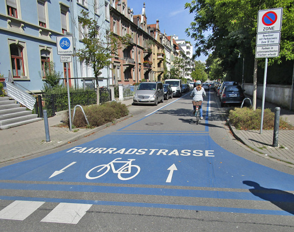 Fahrradstraße in Konstanz