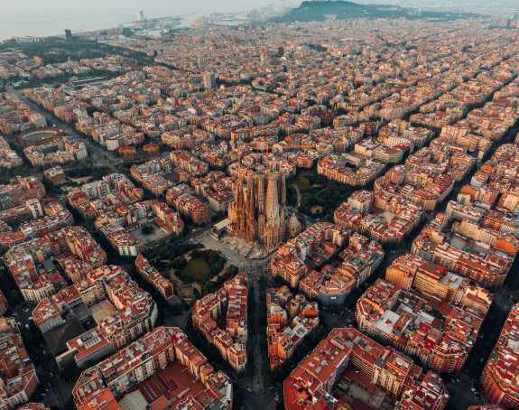 Luftbild von Barcelona