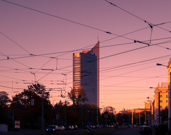 Sonnenuntergang Leipzig