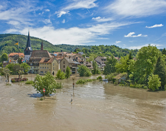 Überflutung nach Starkregen in Neckargemund