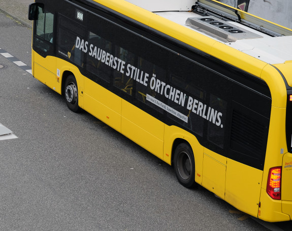 Foto eines Elektrobusses der Berliner Verkehrsbetriebe