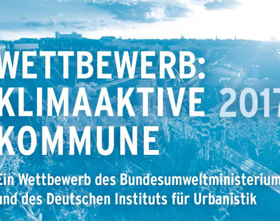 Logo des Wettbewerbs: "Wettbewerb: Klimaaktive Kommune 2017"
