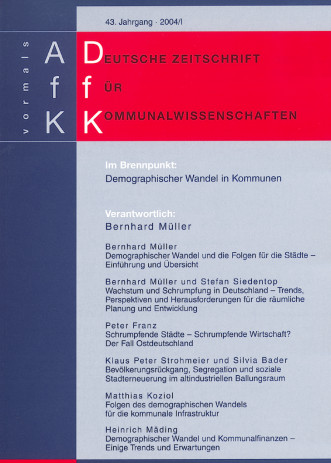 Cover: Demographischer Wandel in Kommunen