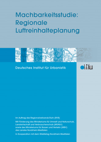 Cover: Machbarkeitsstudie: Regionale Luftreinhalteplanung