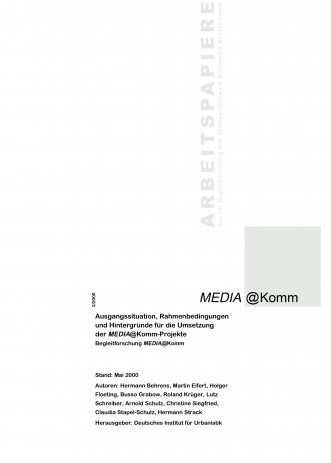 Cover: MEDIA@Komm: Ausgangssituation, Rahmenbedingungen und Hintergründe für die