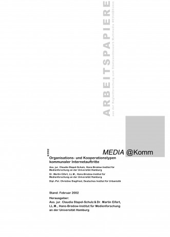 Cover: MEDIA@Komm: Organisations- und Kooperationstypen kommunaler Internet...
