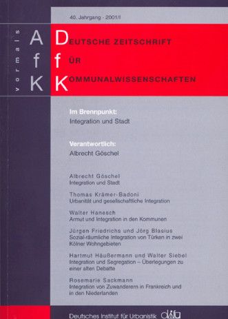 Cover: Integration und Stadt