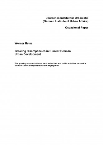 Cover: Growing Discrepancies in Current German Urban Development