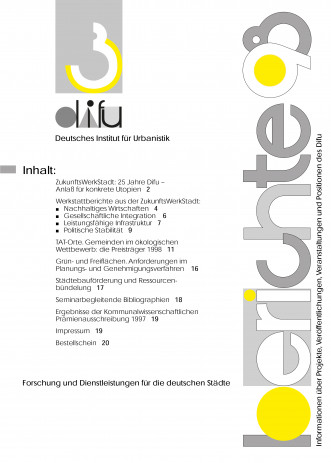 Cover: Difu-Berichte 3/1998