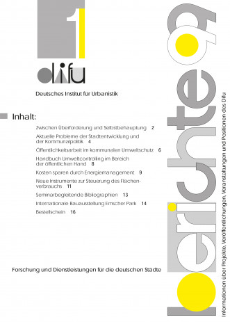 Cover: Difu-Berichte 1/1999
