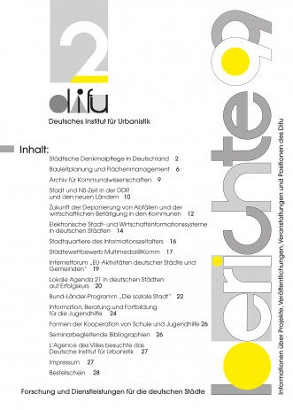 Cover: Difu-Berichte 2/1999