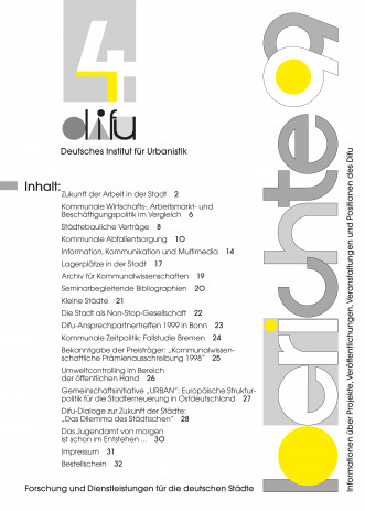 Cover: Difu-Berichte 4/1999