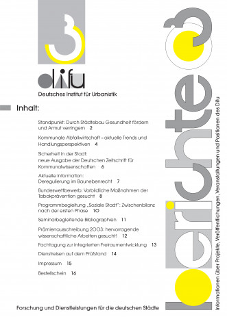 Cover: Difu-Berichte 3/2003