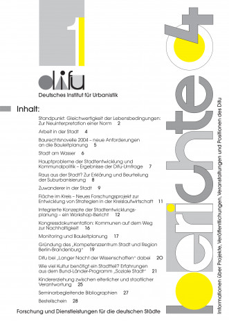 Cover: Difu-Berichte 1/2004