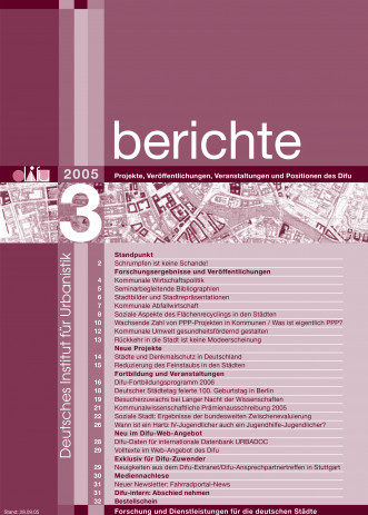 Cover: Difu-Berichte 3/2005
