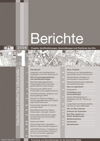 Cover: Difu-Berichte 1/2006