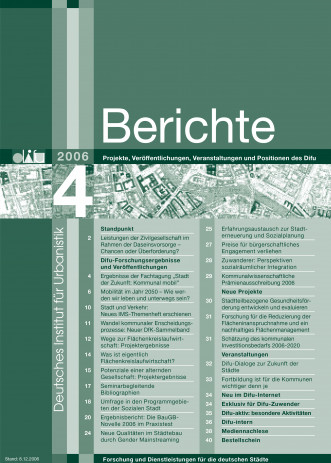 Cover: Difu-Berichte 4/2006