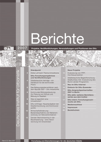 Cover:Difu-Berichte 1/2007