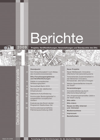Cover: Difu-Berichte 1/2009