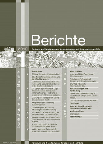 Cover: Difu-Berichte 1/2010