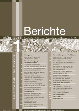 Cover: Difu-Berichte 1/2011