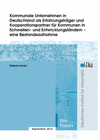 Cover: Kommunale Unternehmen in Deutschland als Erfahrungsträger und Koop...
