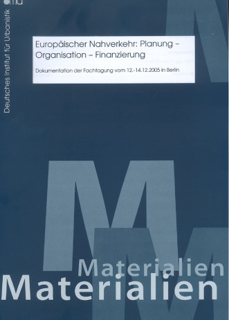 Cover: Europäischer Nahverkehr: Planung - Organisation - Finanzierung
