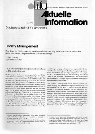 Cover: Facility Management