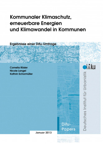 Cover: Kommunaler Klimaschutz, erneuerbare Energien und Klimawandel in Kommunen