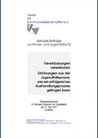 Cover: Vereinbarungen vereinbaren. Erfahrungen aus der Jugendhilfepraxis, wie ei