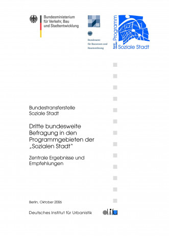 Cover: Dritte bundesweite Befragung in den Programmgebieten der "Sozialen Stadt"