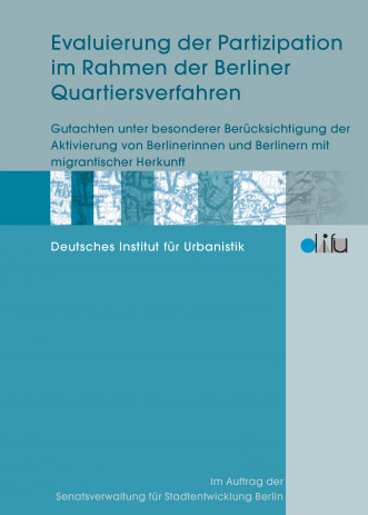 Cover: Evaluierung der Partizipation im Rahmen der Berliner Quartiersverfahren