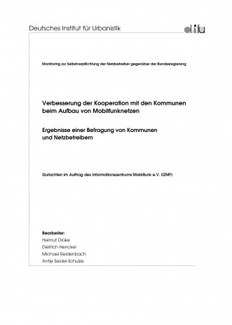 Cover: Verbesserung der Kooperation mit den Kommunen beim Aufbau von Mobilfunkne