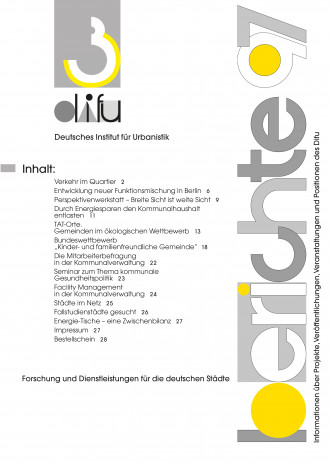 Cover: Difu-Berichte 3/1997