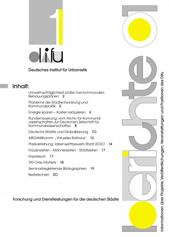 Cover: Difu-Berichte 1/2001