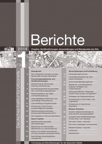 Cover: Difu-Berichte 1/2014