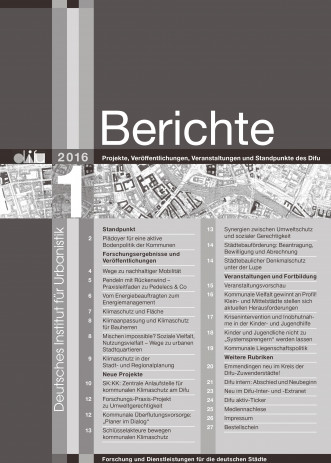 Cover: Difu-Berichte 1/2016