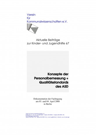 Cover: Konzepte der Personalbemessung + Qualitätsaspekte des ASD