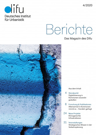 Cover des Magazins Berichte mit einer Auswahl der Themen und dem blauen Coverbild