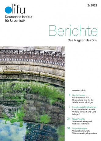 Cover des Magazins Berichte mit einem Brunnen als Titelbild