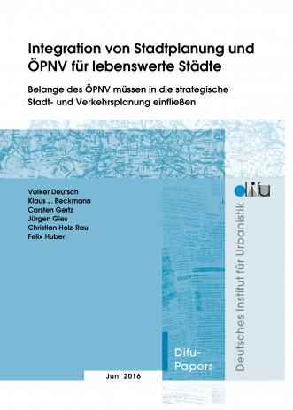Cover: Integration von Stadtplanung und ÖPNV für lebenswerte Städte