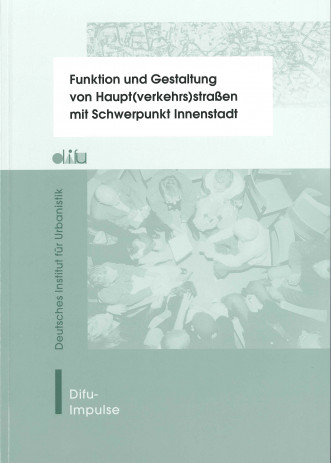 Cover:Funktion u.Gestaltung von Haupt(verkehrs)straßen mitSchwerpunkt Innenstadt